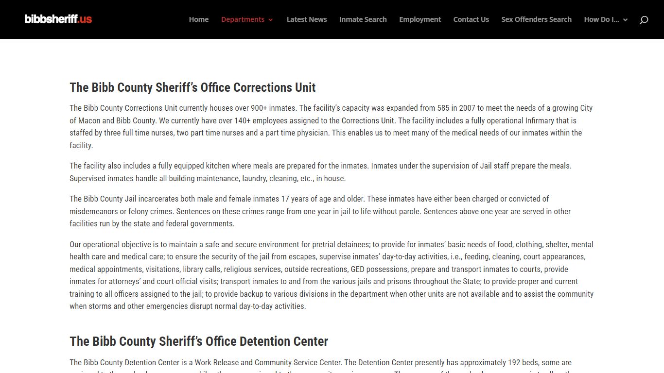 Corrections & Detention | bibbsheriff.us